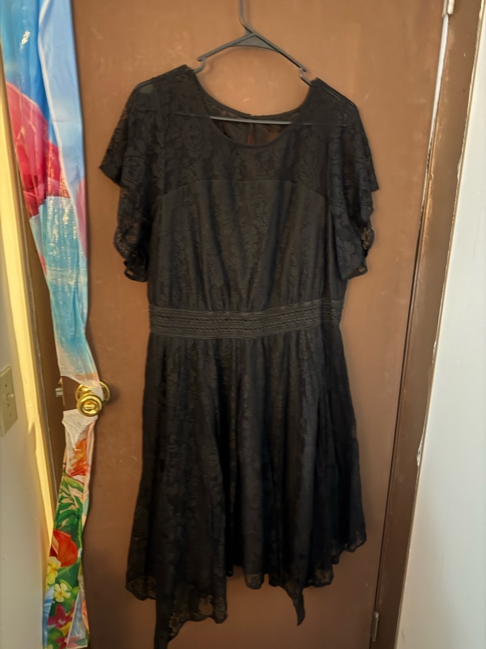 torrid Black Lace Midi Dress with Flutter Sleeves